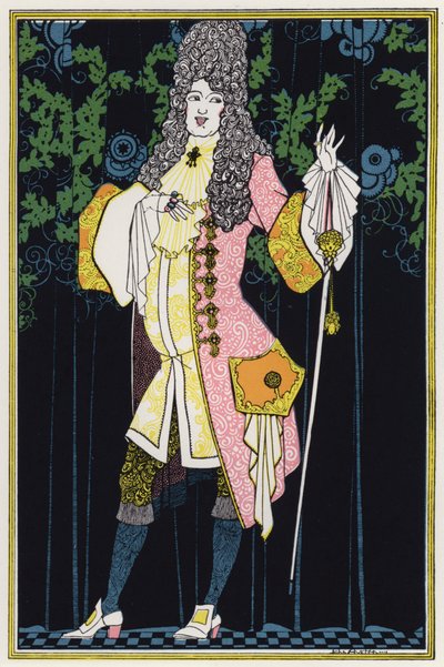 "Porselenlerdeki Rogues" için İllüstrasyon, Onsekizinci Yüzyıl Şiirlerinin Çeşitliliği (renkli lito) by John Austen
