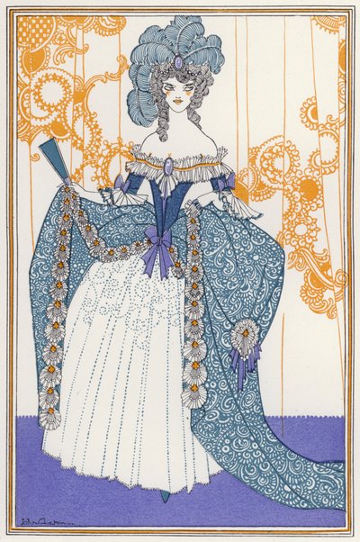 "Porselenlerdeki Rogues" için İllüstrasyon, Onsekizinci Yüzyıl Şiirlerinin Çeşitliliği (renkli lito) by John Austen