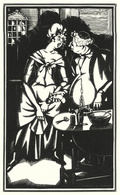 Laurence Sterne tarafından Tristram Shandy için çizim (lito) by John Austen