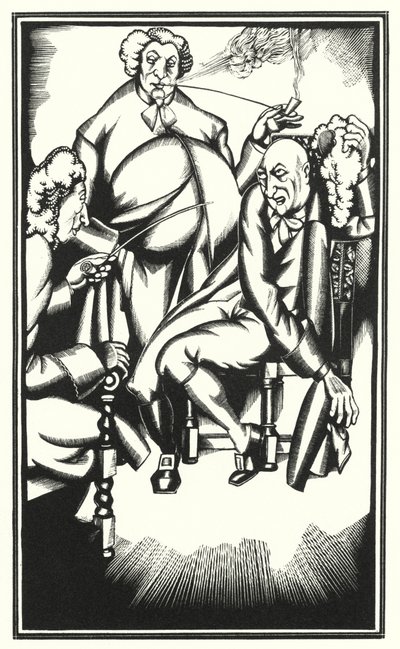 Laurence Sterne tarafından Tristram Shandy için çizim (lito) by John Austen