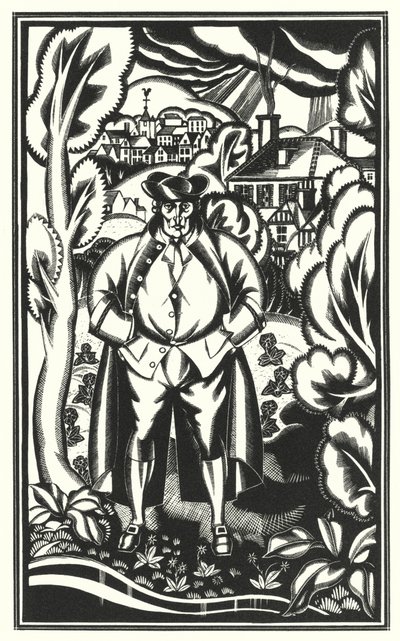 Laurence Sterne tarafından Tristram Shandy için çizim (lito) by John Austen