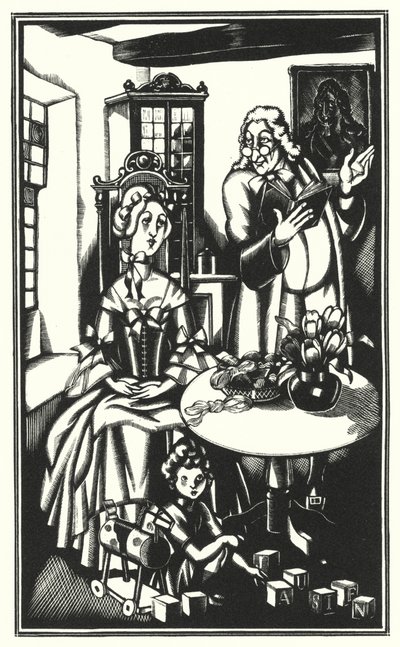 Laurence Sterne tarafından Tristram Shandy için çizim (lito) by John Austen