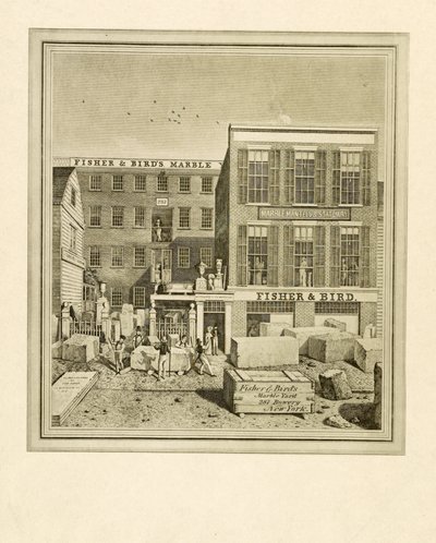 Fisher & Bird's Marble Yard, pub. 1836 (gravür) by John Baker