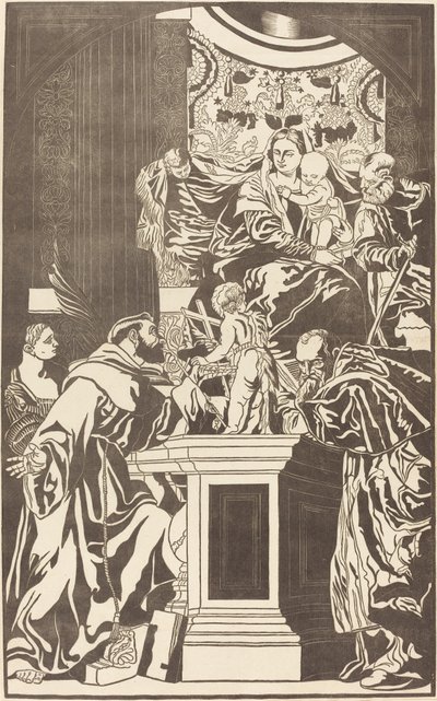 Kutsal Aile ve Dört Aziz by John Baptist Jackson after Veronese