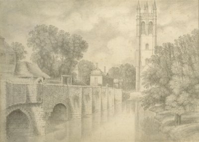 Magdalen Köprüsü ve Kulesi, 18. yüzyıl by John Baptist Malchair