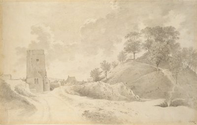 Oxford Kalesi ve Kale Höyüğü, 27 Mayıs 1784 by John Baptist Malchair