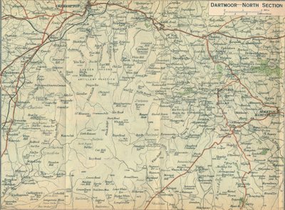 Dartmoor - Kuzey Bölümü, c20th Century by John Bartholomew