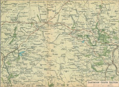 Dartmoor - Güney Bölümü, c20th Century by John Bartholomew