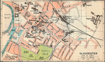 Gloucester, c20th Century by John Bartholomew
