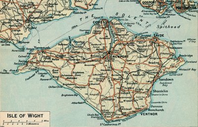 Wight Adası., c20. Yüzyıl by John Bartholomew