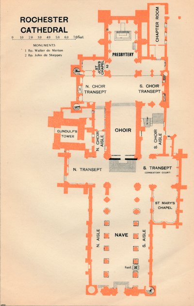 Rochester Katedrali, c20th Century by John Bartholomew