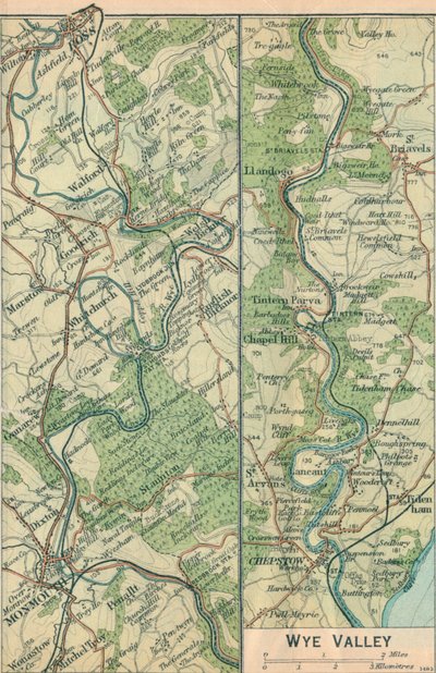 Wye Vadisi, c20th Century by John Bartholomew