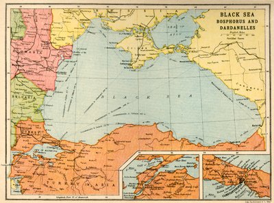 Karadeniz: Boğaziçi ve Çanakkale Boğazı, c1914, c1920. by John Bartholomew and Son