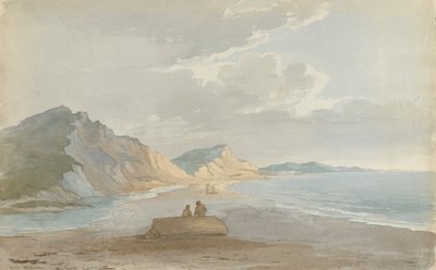 Charmouth'daki Plaj by John Baverstock Knight