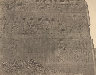 Edfu Heykelleri ve Doğu Yüzündeki Yazıtlar, 1854. by John Beasley Greene