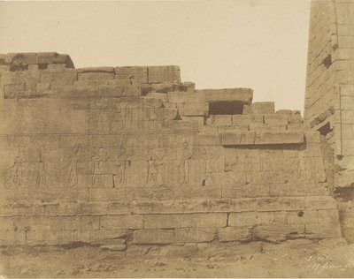 Karnak, Hipostil Salonunun Güneyindeki Tapınak, Güney Duvarı (Dış Cephe) by John Beasly Greene