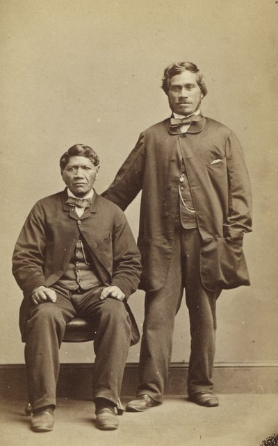 Takerei ve Hapimana, c.1863 (albüm baskısı) by John Beattie