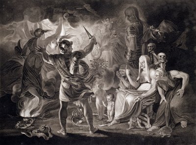 Macbeth, Üç Cadılar ve Hekate, 1805 by John Boydell