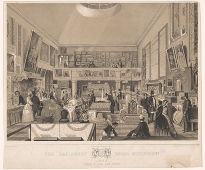 Interieur van de Law Court tijdens de Salisbury Yerel Sergisi, 1852 Salisbury Yerel Sergisi 1852. Plaka II, Hukuk Mahkemesi (nesne üzerindeki başlık) by John Brandard