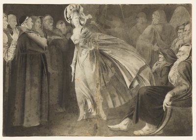 Friars recto arasında duran kadın, c. 1770-1775. by John Brown