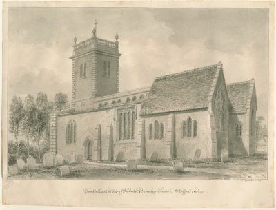Abbots Bromley Kilisesi: sepya çizimi by John Buckler