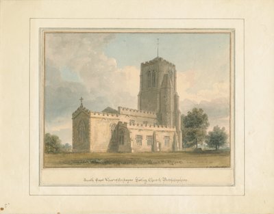Bedfordshire - Cockayne Hatley Kilisesi, 1817 by John Buckler