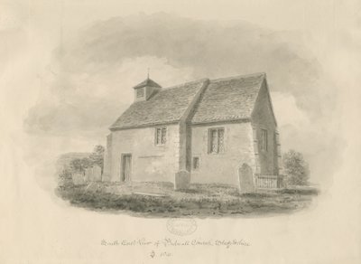 Bednall Kilisesi: sepya çizimi, 1841 by John Buckler
