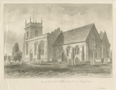 Bradley Kilisesi: sepya çizimi, 1842 by John Buckler