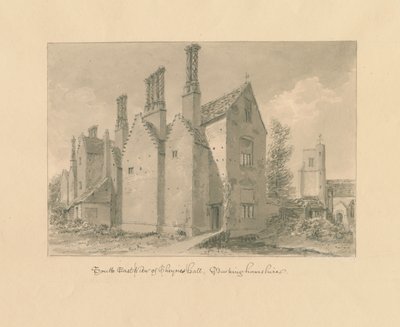 Buckinghamshire - Chenies Salonu: sepya çizimi by John Buckler