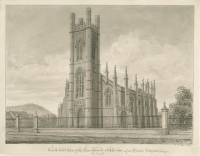 Burton-upon-Trent - Holy Trinity Kilisesi: sepya çizimi, 1839 by John Buckler