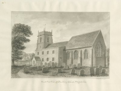 Bushbury Kilisesi: sepya çizimi, 1845 by John Buckler