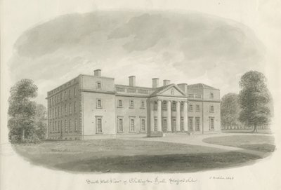 Chillington Hall: sepya çizimi by John Buckler