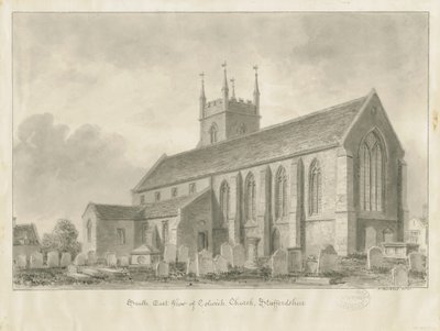 Colwich Kilisesi: sepya çizimi, 1841 by John Buckler