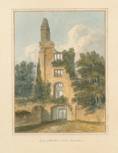Dorset - Sherborne - Kale Harabeleri, 1802 by John Buckler