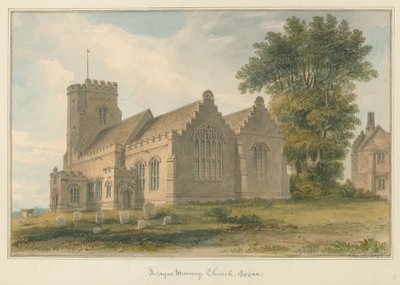 Essex - Layer Marney Kilisesi, 1825 by John Buckler