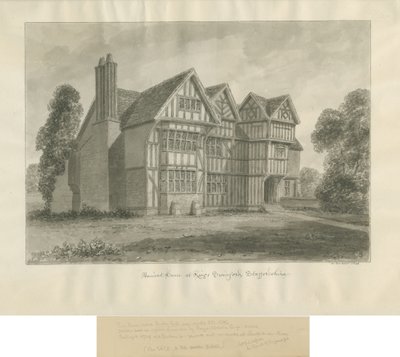 Kingswinford - Bradley Hall: sepya çizimi by John Buckler