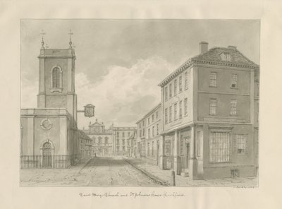 Lichfield - St. Mary Kilisesi: sepya çizimi, 1833 by John Buckler