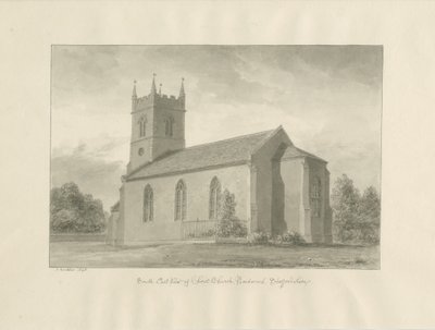 Needwood - 'Christ Church': sepya yıkama çizimi by John Buckler