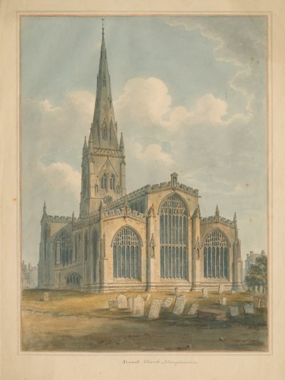 Nottinghamshire - Newark Kilisesi, 1802 by John Buckler