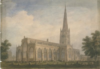Nottinghamshire - Newark Kilisesi, 1809 by John Buckler
