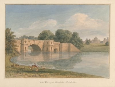 Oxfordshire - Blenheim [Saray] - Köprü by John Buckler
