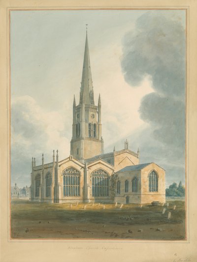 Oxfordshire - Bloxham Kilisesi, 1802 by John Buckler