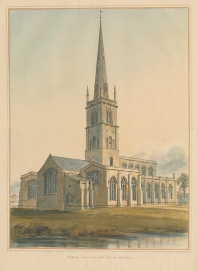 Oxfordshire - Burford Kilisesi, 1802 by John Buckler