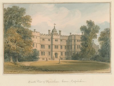 Oxfordshire - Rousham Evi, 1823 by John Buckler
