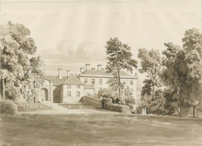 Patshull Evi: sepya yıkama çizimi, Ağustos 1820 (çizim) by John Buckler
