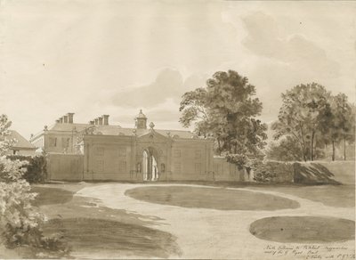Patshull Evi: sepya yıkama çizimi, nd [1820] by John Buckler