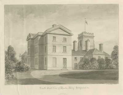 Ranton Manastırı [Priory]: sepya çizimi, 1842 by John Buckler