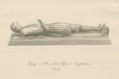 Shareshill Kilisesi- [Sir Humphrey Swynnerton] için anıtsal büst: sepya yıkama çizimi by John Buckler