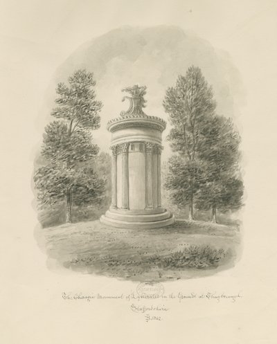 Shugborough - Lysicrates'in Choragic Anıtı: sepya çizimi by John Buckler