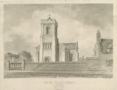 Stafford - Christ Church: sepya çizimi, 1840 by John Buckler